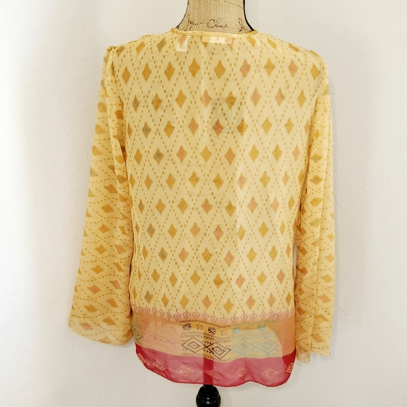 Valerie Stevensâ˘graphic printâ˘semi-sheerâ˘cover-Med - Picture 3 of 7